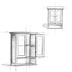 Simpli Home Acadian 28 in. H x 23.6 in. W Double Door Wall Bath Cabinet in Pure White -Bathroom Cabinets Shop pure white simpli home bathroom wall cabinets axcbsaca04 wh 76 1000