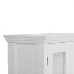 Simpli Home Acadian 28 in. H x 23.6 in. W Double Door Wall Bath Cabinet in Pure White -Bathroom Cabinets Shop pure white simpli home bathroom wall cabinets axcbsaca04 wh c3 1000