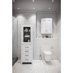 Water Creation Madison 24 in. W x 33 in. H x 8 in. D Bathroom Storage Toilet Topper in White 12 Water Creation Madison 24 in. W x 33 in. H x 8 in. D Bathroom Storage Toilet Topper in White -Bathroom Cabinets Shop pure white water creation bathroom wall cabinets madison tt w 44 1000