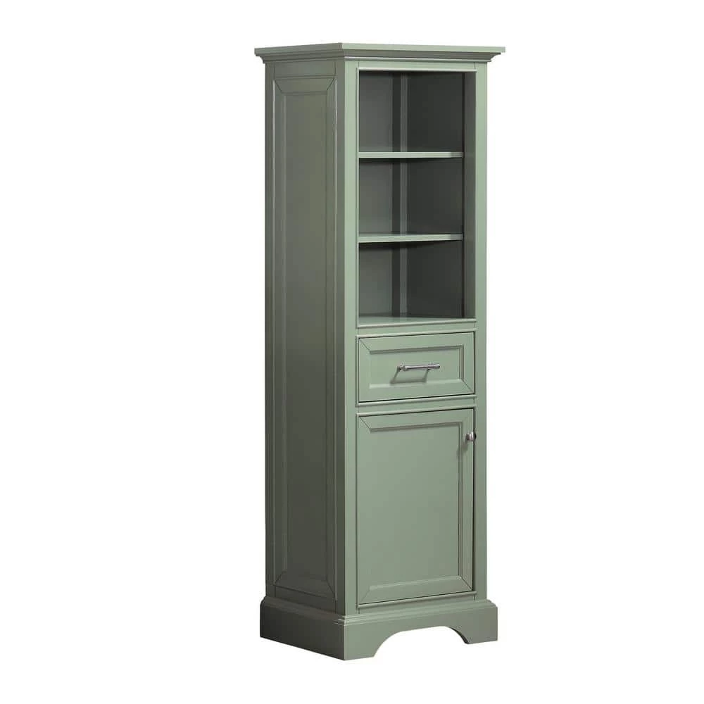 Home Decorators Collection Windlowe 22 in. W x 16 in. D x 65 in. H Floor Linen Tower in Sea Green 4 Home Decorators Collection Windlowe 22 in. W x 16 in. D x 65 in. H Floor Linen Tower in Sea Green - Image 2