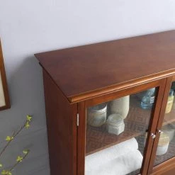 Home Decorators Collection Hampton Harbor 36 in. W x 14 in. D x 52-1/2 in. H Linen Storage Cabinet in Sequoia -Bathroom Cabinets Shop sequoia home decorators collection linen cabinets bf 21014 sq 4f 1000