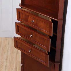 Home Decorators Collection Hampton Harbor 23 in. W x 12 in. D x 67-1/2 in. H Corner Linen Cabinet in Sequoia -Bathroom Cabinets Shop sequoia home decorators collection linen cabinets bf 21893 sq 44 1000