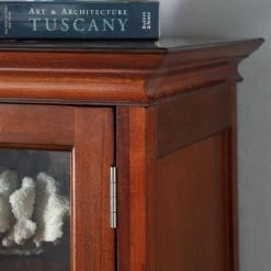 Home Decorators Collection Hampton Harbor 25 in. W 4-Door Tall Cabinet in Sequoia -Bathroom Cabinets Shop sequoia home decorators collection linen cabinets bf 22673 sq 1f 1000