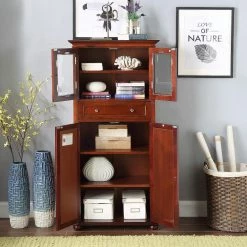 Home Decorators Collection Hampton Harbor 25 in. W 4-Door Tall Cabinet in Sequoia -Bathroom Cabinets Shop sequoia home decorators collection linen cabinets bf 22673 sq c3 1000