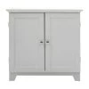 Redmon Contemporary Country 23.5 in. W x 11.75 in. D x 23.5 in. H Free Standing Double Door Cabinet With Shaker Panels in White -Bathroom Cabinets Shop shaker white redmon linen cabinets 5234wh 64 1000