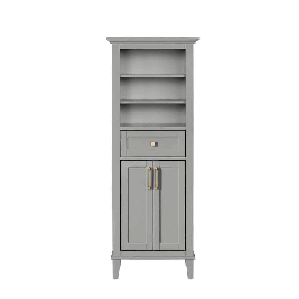 Home Decorators Collection Grayson 23 in. W x 16 in. D x 60 in. H Linen Cabinet in Storm Gray 3 Home Decorators Collection Grayson 23 in. W x 16 in. D x 60 in. H Linen Cabinet in Storm Gray