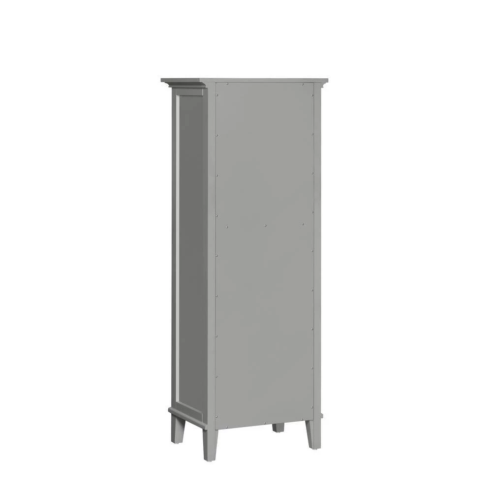 Home Decorators Collection Grayson 23 in. W x 16 in. D x 60 in. H Linen Cabinet in Storm Gray 7 Home Decorators Collection Grayson 23 in. W x 16 in. D x 60 in. H Linen Cabinet in Storm Gray - Image 5
