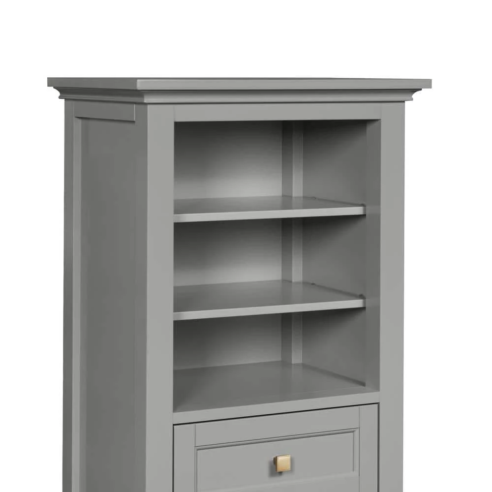 Home Decorators Collection Grayson 23 in. W x 16 in. D x 60 in. H Linen Cabinet in Storm Gray 5 Home Decorators Collection Grayson 23 in. W x 16 in. D x 60 in. H Linen Cabinet in Storm Gray - Image 3