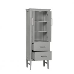 Home Decorators Collection Nova 23 in. W x 16 in. D x 60 in. H Storm Gray Linen Cabinet -Bathroom Cabinets Shop storm gray home decorators collection linen cabinets 21038 lt23 st 77 1000