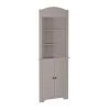 RiverRidge Home Ellsworth 23-1/4 in. W x 11-1/2 in. D x 68-31/100 in. H Corner Bathroom Linen Storage Tower Cabinet in Taupe -Bathroom Cabinets Shop taupe riverridge home linen cabinets 06 127 64 1000