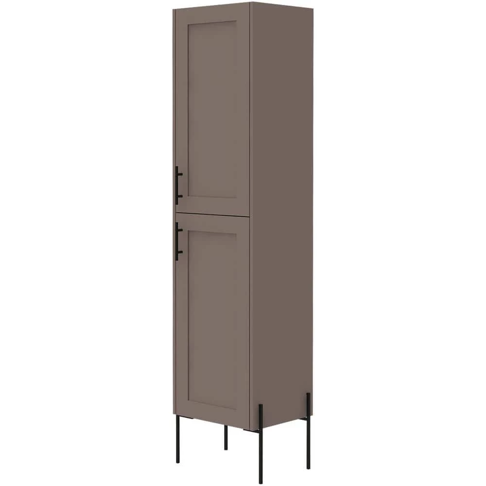RST Brands Svedin 18 in. W x 13 in. D x 71 in. H Free Standing Tall Bathroom Linen Cabinet in Taupe 3 RST Brands Svedin 18 in. W x 13 in. D x 71 in. H Free Standing Tall Bathroom Linen Cabinet in Taupe