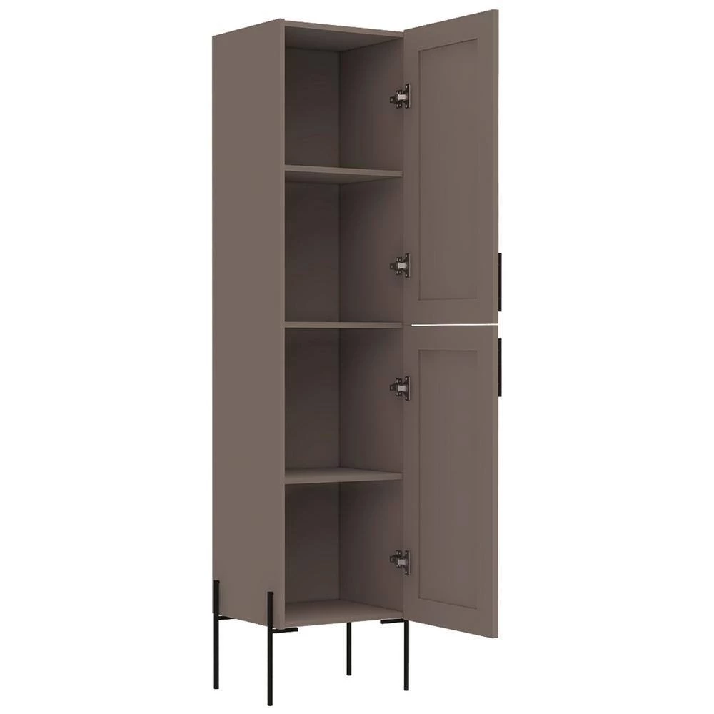 RST Brands Svedin 18 in. W x 13 in. D x 71 in. H Free Standing Tall Bathroom Linen Cabinet in Taupe 5 RST Brands Svedin 18 in. W x 13 in. D x 71 in. H Free Standing Tall Bathroom Linen Cabinet in Taupe - Image 3