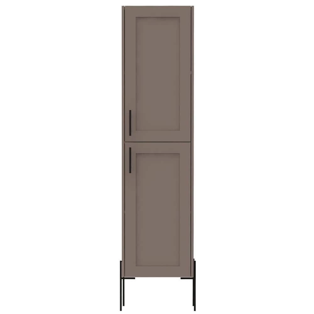RST Brands Svedin 18 in. W x 13 in. D x 71 in. H Free Standing Tall Bathroom Linen Cabinet in Taupe 6 RST Brands Svedin 18 in. W x 13 in. D x 71 in. H Free Standing Tall Bathroom Linen Cabinet in Taupe - Image 4