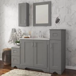 Home Decorators Collection Hawthorne 12 in. W Wall Cabinet in Twilight Gray -Bathroom Cabinets Shop twilight gray home decorators collection bathroom wall cabinets 30672 fa 1000