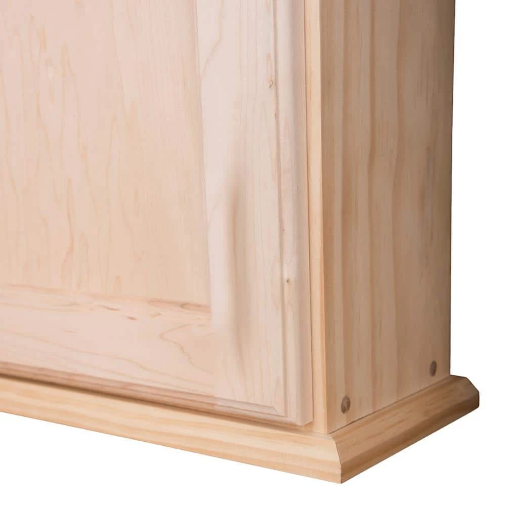 WG Wood Products Atwater 4.25 x 17 x 43.5 Unfinished Wood On the Wall Cabinet 6 WG Wood Products Atwater 4.25 x 17 x 43.5 Unfinished Wood On the Wall Cabinet - Image 4