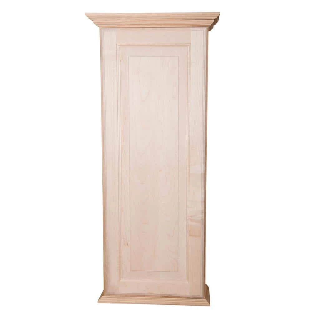 WG Wood Products Atwater 4.25 x 17 x 43.5 Unfinished Wood On the Wall Cabinet 3 WG Wood Products Atwater 4.25 x 17 x 43.5 Unfinished Wood On the Wall Cabinet