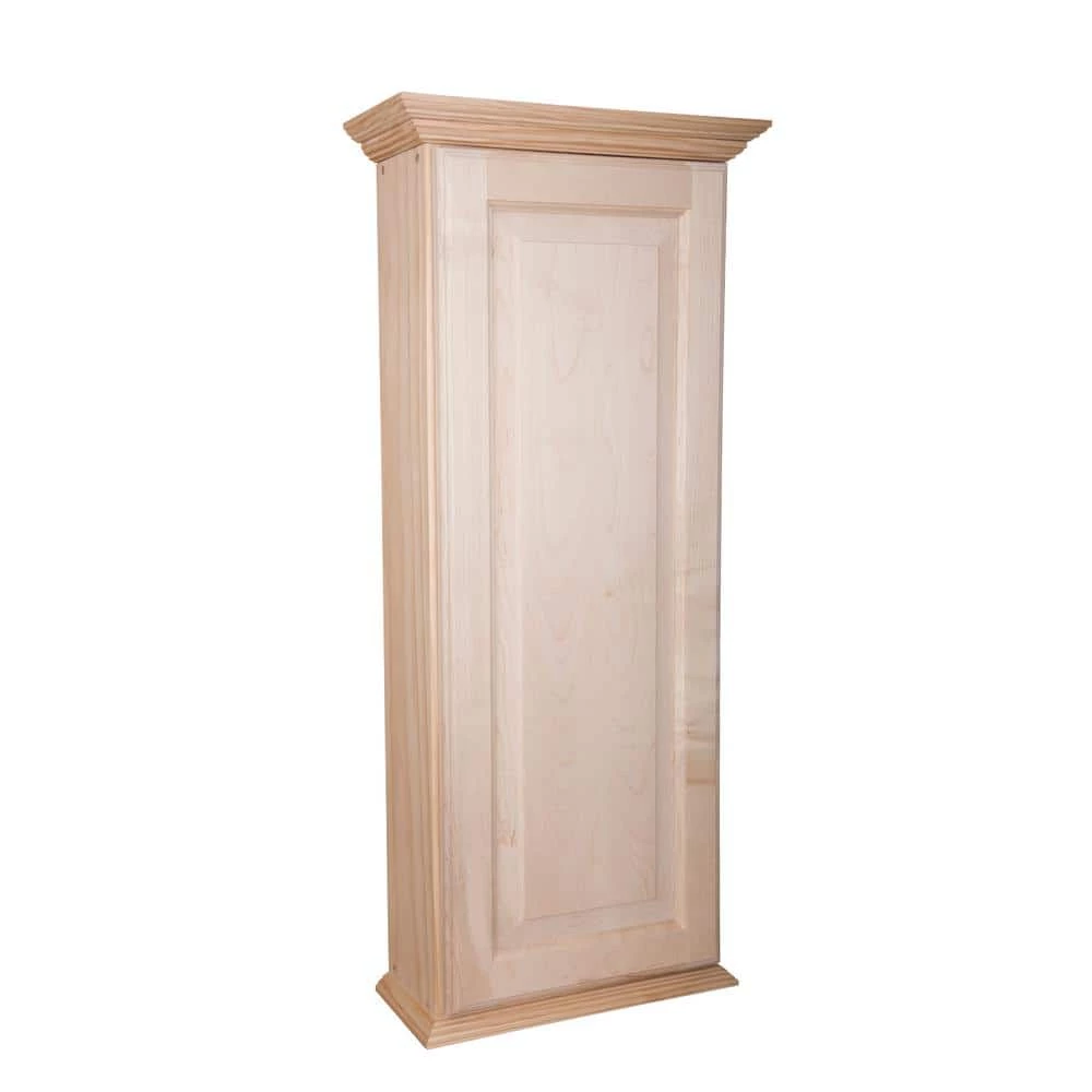 WG Wood Products Atwater 4.25 x 17 x 43.5 Unfinished Wood On the Wall Cabinet 4 WG Wood Products Atwater 4.25 x 17 x 43.5 Unfinished Wood On the Wall Cabinet - Image 2