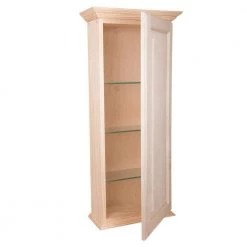 WG Wood Products Atwater 4.25 x 17 x 49.5 Unfinished Wood On the Wall Cabinet -Bathroom Cabinets Shop unfinished wg wood products bathroom wall cabinets atw 248 unf 4f 1000