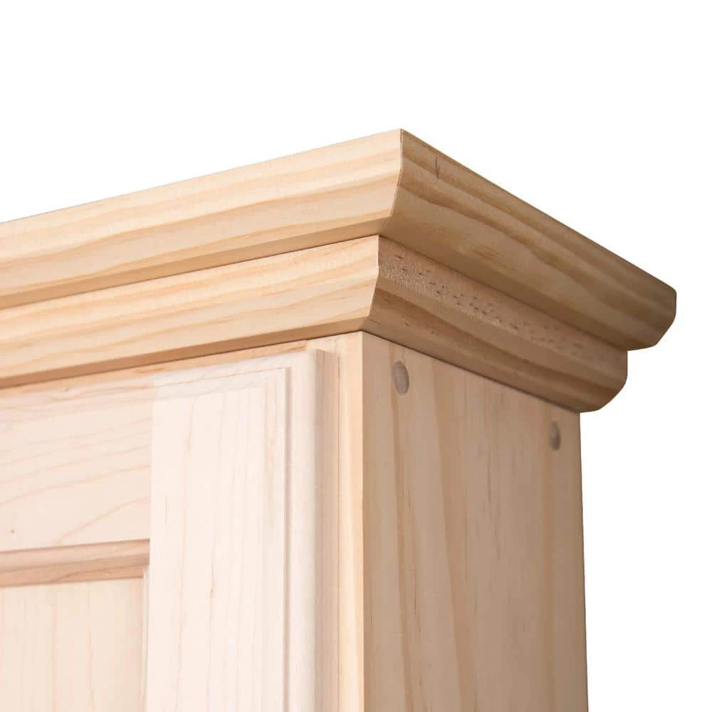WG Wood Products Leesburg 4.25 in. x 15.5 in. x 49.5 in. Wood on the Wall Cabinet in Unfinished 6 WG Wood Products Leesburg 4.25 in. x 15.5 in. x 49.5 in. Wood on the Wall Cabinet in Unfinished - Image 4