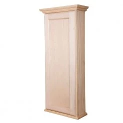 WG Wood Products Leesburg 4.25 in. x 15.5 in. x 49.5 in. Wood on the Wall Cabinet in Unfinished