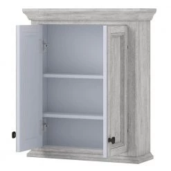 Foremost Ellery 24 in. W x 8 in. D x 28 in. H Gray Bathroom Storage Wall Cabinet in Vintage Grey -Bathroom Cabinets Shop vintage grey foremost bathroom wall cabinets ebgw2428 77 1000