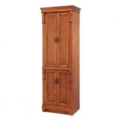 Home Decorators Collection Naples 24 in. W x 17 in. D x 74 in. H Bathroom Linen Cabinet in Warm Cinnamon -Bathroom Cabinets Shop warm cinnamon home decorators collection linen cabinets nacl2474 4f 1000