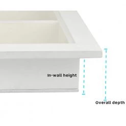 AdirHome 12.75 in. W Wood Bathroom Recessed Wall Shelf in White -Bathroom Cabinets Shop white adirhome bathroom wall cabinets 515 01 whi 44 1000