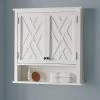 Alaterre Furniture Coventry 27 in. W Wall Cabinet with Two Doors and Open Shelf in White 2 Alaterre Furniture Coventry 27 in. W Wall Cabinet with Two Doors and Open Shelf in White -Bathroom Cabinets Shop white alaterre furniture bathroom wall cabinets anct75wh 64 1000