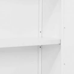 Alaterre Furniture Coventry 27 in. W Wall Cabinet with Two Doors and Open Shelf in White -Bathroom Cabinets Shop white alaterre furniture bathroom wall cabinets anct75wh 76 1000