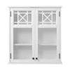 Alaterre Furniture Derby 27 in. W x 8 in. D x 29 in. H White Wood Wall Mounted Bath Storage Cabinet with Glass Cabinet Doors 1 Alaterre Furniture Derby 27 in. W x 8 in. D x 29 in. H White Wood Wall Mounted Bath Storage Cabinet with Glass Cabinet Doors -Bathroom Cabinets Shop white alaterre furniture bathroom wall cabinets ande76wh 64 1000