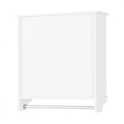 Alaterre Furniture Dover 27 in. W Shelf Wall Cabinet with Towel Rod and 2 Doors in White -Bathroom Cabinets Shop white alaterre furniture bathroom wall cabinets ando73wh 44 1000