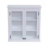 Alaterre Furniture Dorset 27 in. W Wall Mounted Bath Storage Cabinet with Glass Cabinet Doors in White -Bathroom Cabinets Shop white alaterre furniture bathroom wall cabinets anva73wh 64 1000