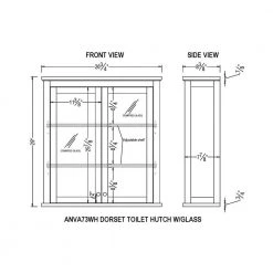 Alaterre Furniture Dorset 27 in. W Wall Mounted Bath Storage Cabinet with Glass Cabinet Doors in White -Bathroom Cabinets Shop white alaterre furniture bathroom wall cabinets anva73wh 76 1000