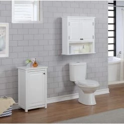 Alaterre Furniture Dorset 27 in. W Wall Mounted Bath Storage Cabinet with 2 Doors and Open Shelf in White 15 Alaterre Furniture Dorset 27 in. W Wall Mounted Bath Storage Cabinet with 2 Doors and Open Shelf in White -Bathroom Cabinets Shop white alaterre furniture bathroom wall cabinets anva74wh 31 1000