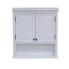 Alaterre Furniture Dorset 27 in. W Wall Mounted Bath Storage Cabinet with 2 Doors and Open Shelf in White -Bathroom Cabinets Shop white alaterre furniture bathroom wall cabinets anva74wh 64 1000