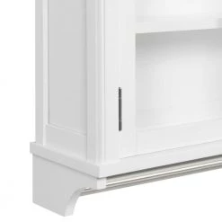 Alaterre Furniture Dorset Bath 27 in. W x 28 in. D x 29 in. H White Pine Wall Mounted Bath Storage Cabinet with Mirror and Towel Rod -Bathroom Cabinets Shop white alaterre furniture bathroom wall cabinets anva79wh 44 1000