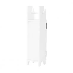Alaterre Furniture Dover 7 in. W x 7 in. D x 28 in. H Free-Standing Linen Cabinet with Toilet Paper Dispenser in White -Bathroom Cabinets Shop white alaterre furniture linen cabinets ando76wh 44 1000