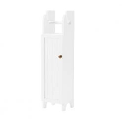 Alaterre Furniture Dover 7 in. W x 7 in. D x 28 in. H Free-Standing Linen Cabinet with Toilet Paper Dispenser in White -Bathroom Cabinets Shop white alaterre furniture linen cabinets ando76wh 4f 1000