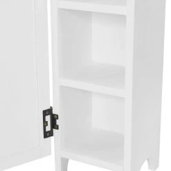 Alaterre Furniture Dover 7 in. W x 7 in. D x 28 in. H Free-Standing Linen Cabinet with Toilet Paper Dispenser in White -Bathroom Cabinets Shop white alaterre furniture linen cabinets ando76wh 76 1000