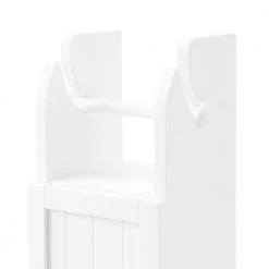 Alaterre Furniture Dover 7 in. W x 7 in. D x 28 in. H Free-Standing Linen Cabinet with Toilet Paper Dispenser in White -Bathroom Cabinets Shop white alaterre furniture linen cabinets ando76wh fa 1000