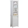 Alaterre Furniture Dorset Bathroom 17 in. W Freestanding Storage Tower with Open Upper Shelves and Lower Cabinet in White -Bathroom Cabinets Shop white alaterre furniture linen cabinets anva7778wh 64 1000
