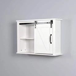 Unbranded 27.16 in. W x 7.80 in. D x 19.68 in. H White Bathroom Storage Wall Cabinet with 2 Adjustable Shelves 13 Unbranded 27.16 in. W x 7.80 in. D x 19.68 in. H White Bathroom Storage Wall Cabinet with 2 Adjustable Shelves -Bathroom Cabinets Shop white bathroom wall cabinets am921c 185 44 1000