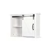 Unbranded 27.16 in. W x 7.80 in. D x 19.68 in. H White Bathroom Storage Wall Cabinet with 2 Adjustable Shelves