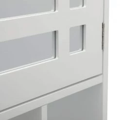 Unbranded 19.2 in. D x 6.1 in. W x 24 in. H White Mirrored Bathroom Medicine Cabinet Wall Mounted Storage Cabinet -Bathroom Cabinets Shop white bathroom wall cabinets bss lqw1 6111 44 1000