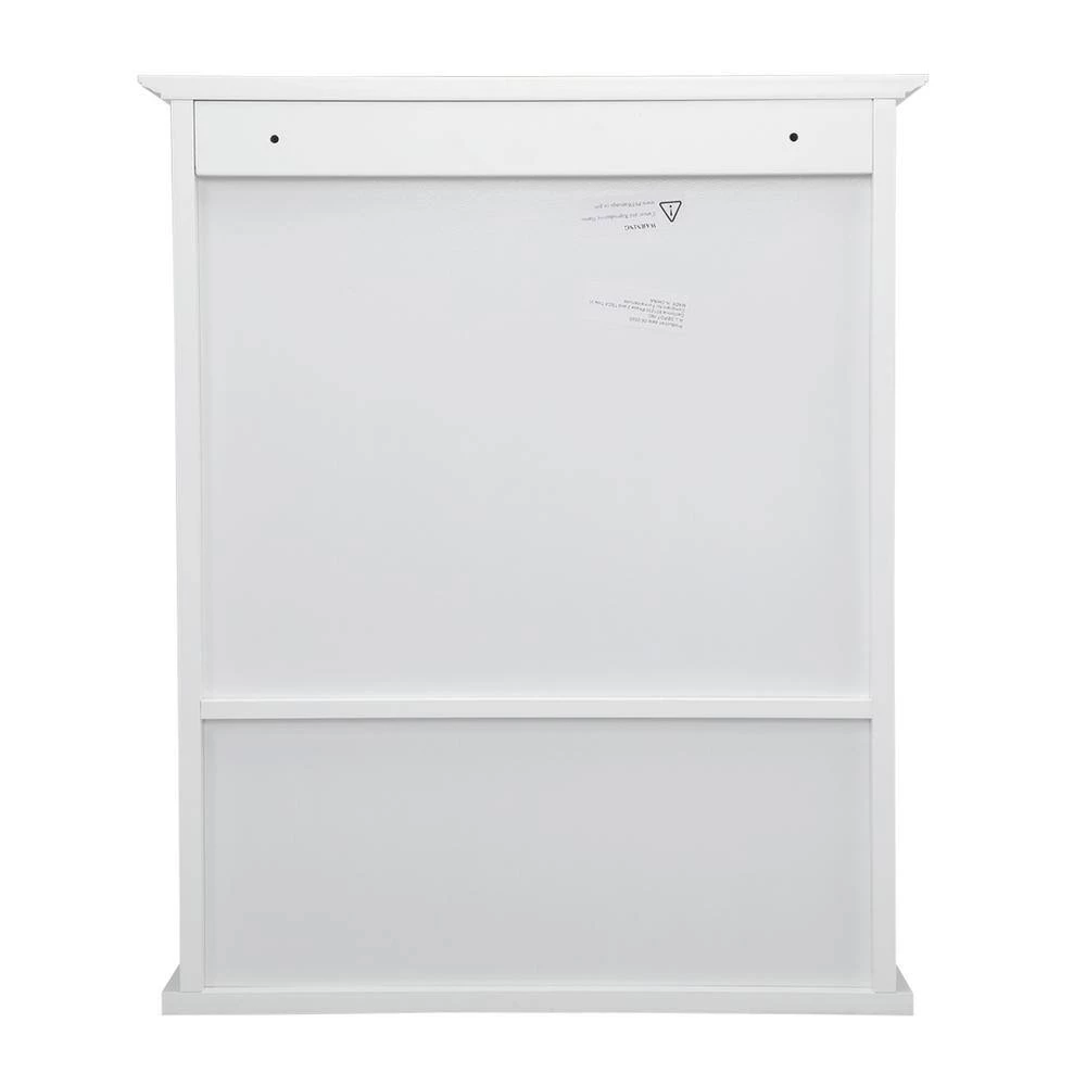 Tidoin 20 in. W x 6.5 in. D x 24 in. H White Wood Wall Storage Cabinet with Mirror 8 Tidoin 20 in. W x 6.5 in. D x 24 in. H White Wood Wall Storage Cabinet with Mirror - Image 6