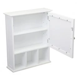 Tidoin 20 in. W x 6.5 in. D x 24 in. H White Wood Wall Storage Cabinet with Mirror 13 Tidoin 20 in. W x 6.5 in. D x 24 in. H White Wood Wall Storage Cabinet with Mirror -Bathroom Cabinets Shop white bathroom wall cabinets mix ydhg 979 4f 1000