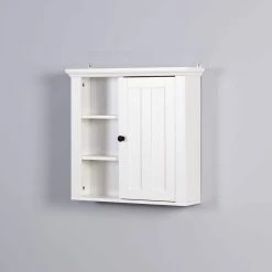 HBEZON Bathroom Storage Wall Cabinet in White -Bathroom Cabinets Shop white bathroom wall cabinets rs w409 wh 1f 1000