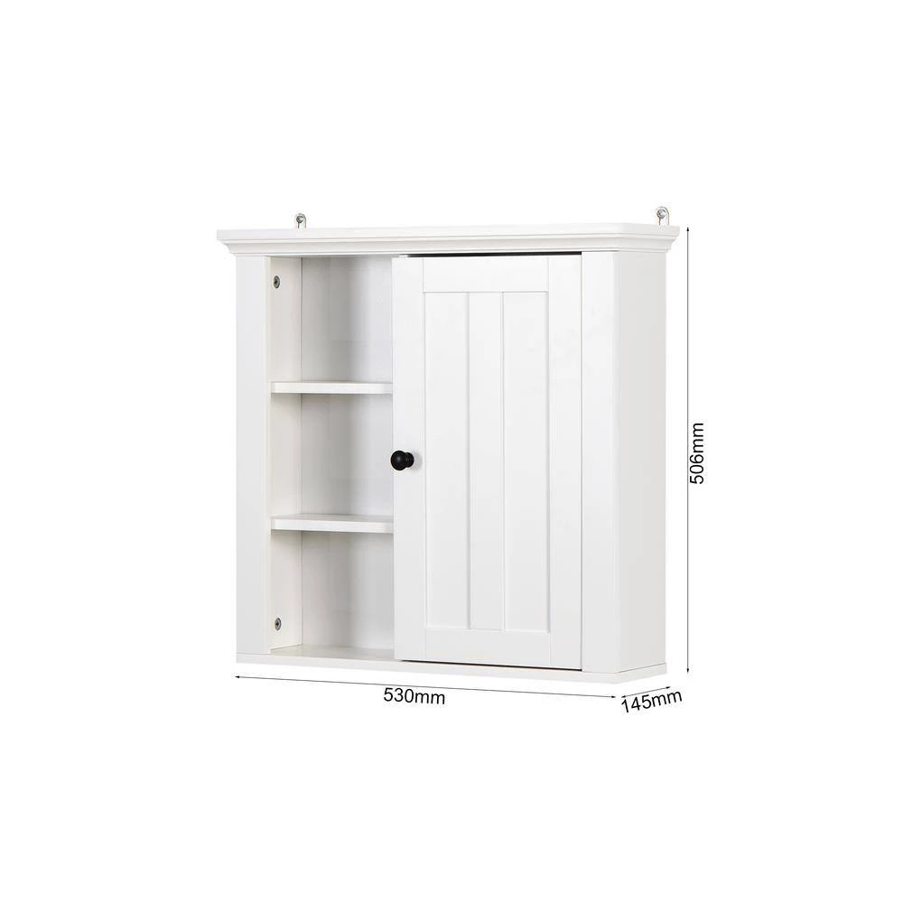 Unbranded 20.86 in. W x 5.70 in. D x 19.92 in. H White Bathroom Wall Cabinet with 5 Shlef 6 Unbranded 20.86 in. W x 5.70 in. D x 19.92 in. H White Bathroom Wall Cabinet with 5 Shlef - Image 4