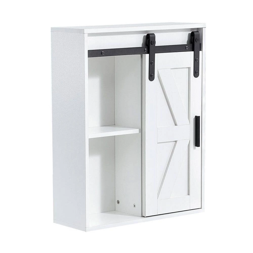 Tidoin 21.7 in. W x 7.9 in. D x 27.6 in. H White Bathroom Wall Cabinet with 1 Door and 5 Shelves 8 Tidoin 21.7 in. W x 7.9 in. D x 27.6 in. H White Bathroom Wall Cabinet with 1 Door and 5 Shelves - Image 6