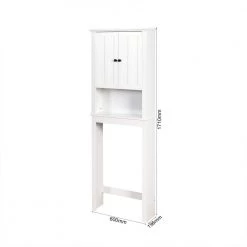 FORCLOVER 7.7 in. D x 23.6 in. W x 67.3 in. H Bathroom Wooden Space Saver White Toilet Wall Cabinet with a Adjustable Shelf -Bathroom Cabinets Shop white bathroom wall cabinets tuemfzh04 c3 1000
